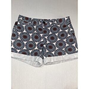 Banana Republic Medallion Floral Printed‎ Cuffed Chino Shorts Size 4